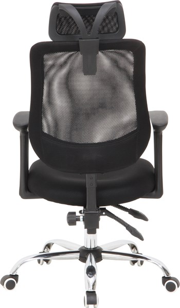 不二貿易 オフィスチェアー ヘッド付 アンテロープ BK HLC-1255F BK 商品コード50095【代引・日時指定・キャンセル不可・北海道沖縄離島配送不可】 -お取リ寄せ-