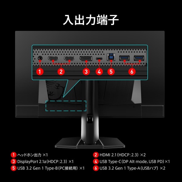4711377290876 MSI ゲーミングモニター MPG 272URX QD-OLED 26.5