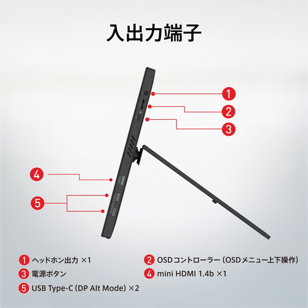 4711377441070 【10月1日発売】MSI モバイルモニター PRO MP161E6T