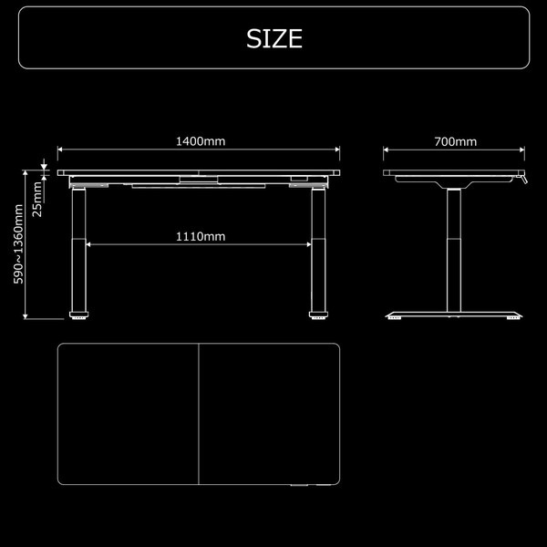Bauhutte 電動スーパーゲーミングデスク 【スーパーハイ脚部】 BHD-1400FAH-BK ブラック ※脚部と天板は別売りです 【代引・日時指定・キャンセル不可・北海道沖縄離島配送不可】 -メーカー直送- ※メーカー在庫潤沢