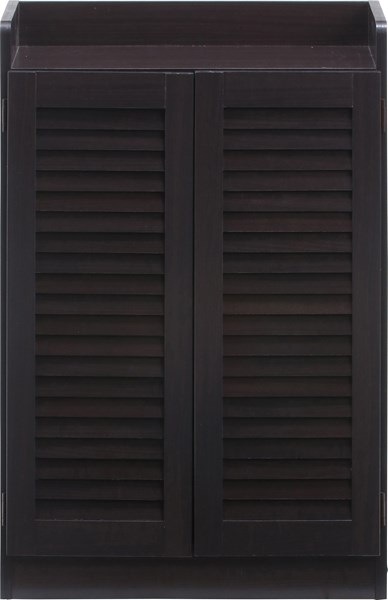 不二貿易 ルーバーシューズボックス(オープントップ) ブラウン SBO-6033BR 商品コード98993【代引・日時指定・キャンセル不可・北海道沖縄離島配送不可】 -お取リ寄せ-