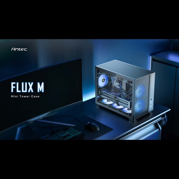 0761345102537 Antec ミニタワーPCケース FLUX M メッシュパネル