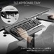 Bauhutte チルトキーボードトレイ ブラック BHP-480KT-BK 幅48x奥24cm ワンタッチ5段階角度調節 【代引・日時指定・キャンセル不可・北海道沖縄離島配送不可】 -メーカー直送- ※メーカー在庫欠品中