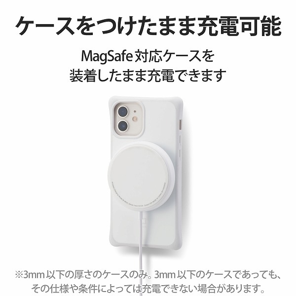 ELECOM エレコム W-MA01WH ワイヤレス充電器 マグネット内蔵 5W 卓上 ケーブル一体 1m ホワイト 【キャンセル不可・北海道沖縄離島配送不可】