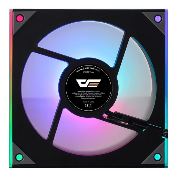 darkFlash �������ե��� DM8 Black DM8-BLACK-SINGLEFAN ����+¦��ARGBȯ�� �ڥ���󥻥��Բġ��̳�ƻ����Υ�������Բġ� -������-