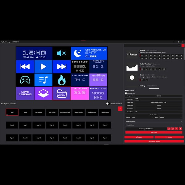 G.SKILL WigiDash 7インチタッチパネル搭載 ウィジェットコントローラー GD-A7PCCSK-WGD 【キャンセル不可・北海道沖縄離島配送不可】