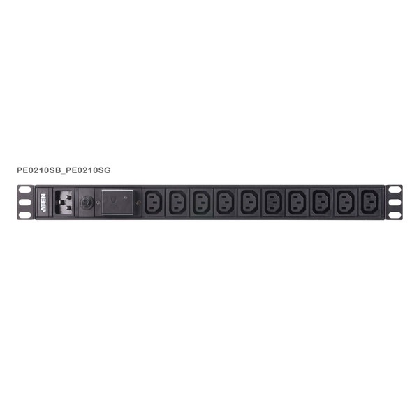 ATEN ��å��ޥ����PDU (1U / 20A / IEC������ / 10�ݡ��� / �������ݸ��ϩ��� )  PE0210SB�ڥ���󥻥��Բġ��̳�ƻ����Υ�������Բġ�-������-