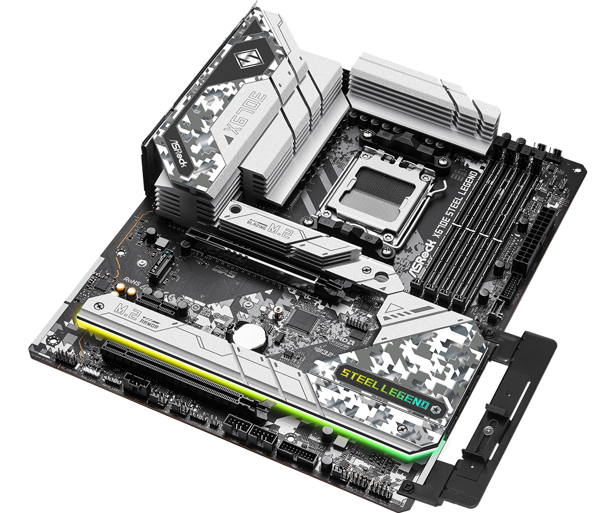 (マザーボード)ASRock X670E Steel Legend (フォームファクタ:ATX CPUソケット:SocketAM5 チップセット:AMD/X670E メモリタイプ:DDR5)