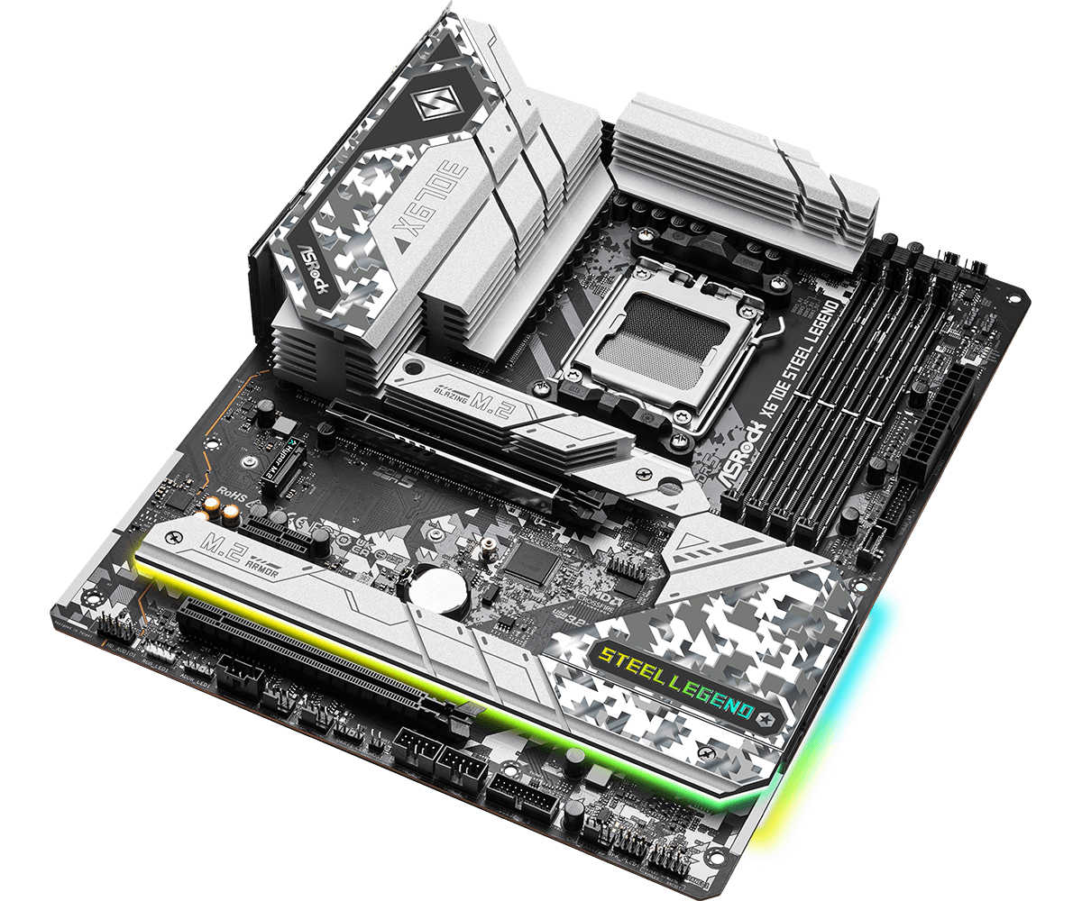 (マザーボード)ASRock X670E Steel Legend (フォームファクタ:ATX CPUソケット:SocketAM5 チップセット:AMD/X670E メモリタイプ:DDR5)