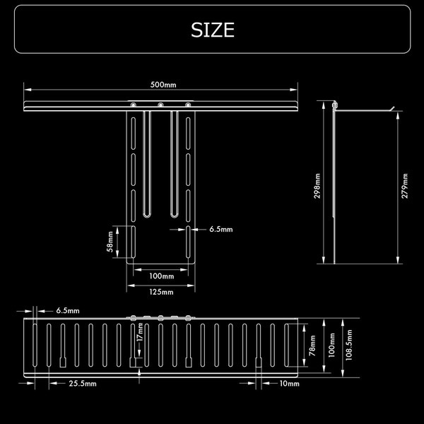 Bauhutte ơ֥롦˥å ֥å BHP-MR50-BK 50x11cm ɥСָ ʪ֤ˤ ꡦ󥻥Բġ̳ƻΥԲġ -᡼ľ- ᡼߸˽
