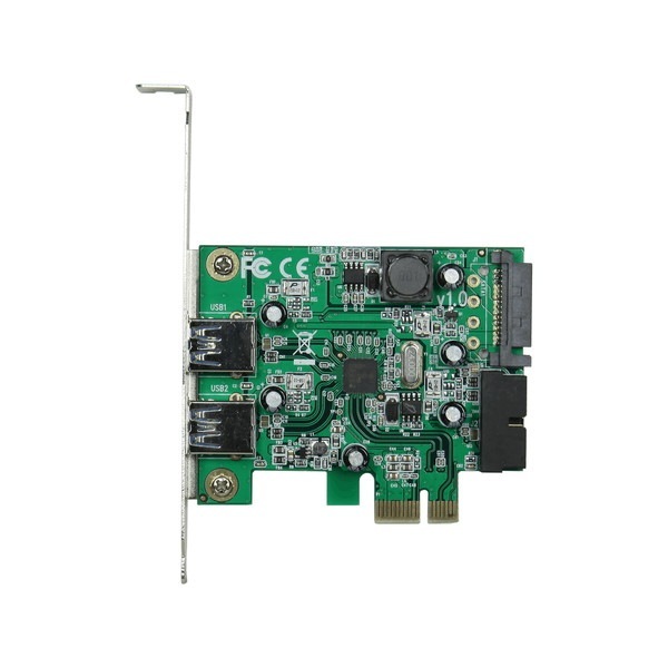 玄人志向 Renesas社製 μPD720201搭載 USB3.2 Gen1(USB3.0) インターフェース (PCI-Express x1接続) USB3.0RA-P2H2-PCIE 【キャンセル不可・北海道沖縄離島配送不可】