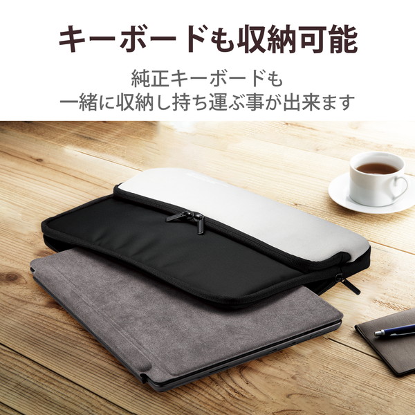 ELECOM ���쥳�� TB-MSP8NPPBK Surface Pro 8  Surface Pro X ����ʡ��Хå� ������ ��ʪ�ݥ��å��� ���֥�ե����ʡ� �֥�å��ڥ���󥻥��Բġ��̳�ƻ����Υ�������Բġ�