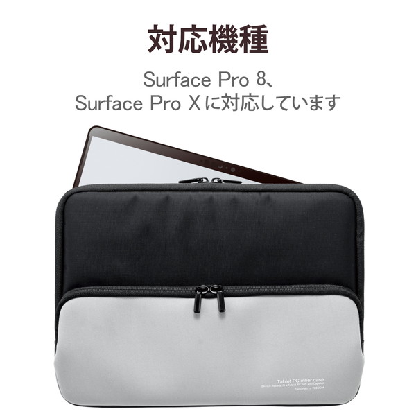 ELECOM ���쥳�� TB-MSP8NPPBK Surface Pro 8  Surface Pro X ����ʡ��Хå� ������ ��ʪ�ݥ��å��� ���֥�ե����ʡ� �֥�å��ڥ���󥻥��Բġ��̳�ƻ����Υ�������Բġ�
