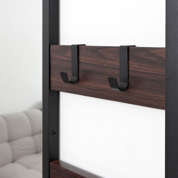 クロシオ 多機能ハンガーラックミラー付 62227 【代引・日時指定・キャンセル不可・北海道沖縄離島配送不可】 -お取り寄せ-