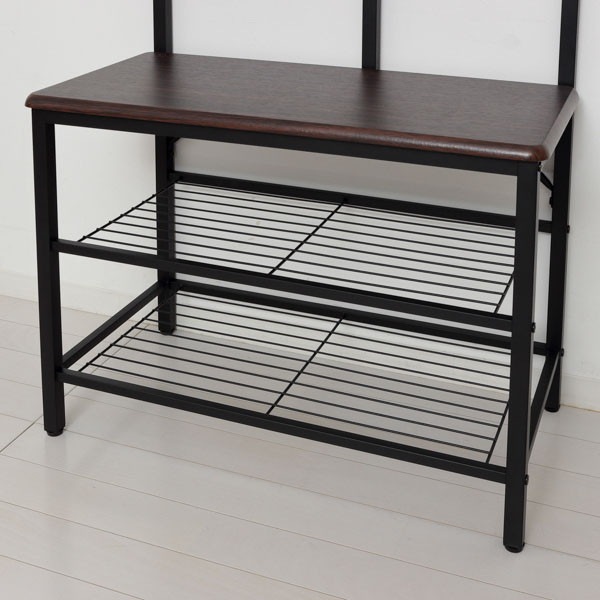 クロシオ 多機能ハンガーラックミラー付 62227 【代引・日時指定・キャンセル不可・北海道沖縄離島配送不可】 -お取り寄せ-