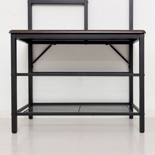 クロシオ 多機能ハンガーラックミラー付 62227 【代引・日時指定・キャンセル不可・北海道沖縄離島配送不可】 -お取り寄せ-