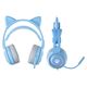 AREA 猫耳ヘッドフォン ブルー MS-MIMI01-BL 猫耳着脱/音量調整/マイクミュート可能 RGB発光 エアリア 【キャンセル不可・北海道沖縄離島配送不可】 -お取り寄せ-