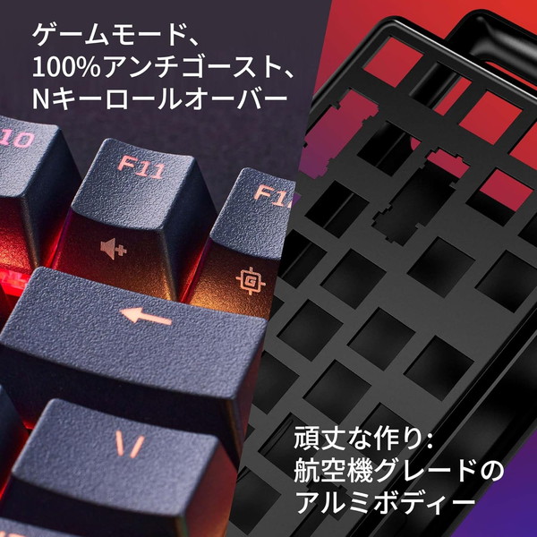 HyperX �ᥫ�˥��륭���ܡ��� HyperX Alloy Origins PBT HX �ּ� ����¦�̰��� ���ܸ����� RGBȯ�� �֥�å� 639N3AA#ABJ �ڥ���󥻥��Բġ��̳�ƻ����Υ�������Բġ� -������-