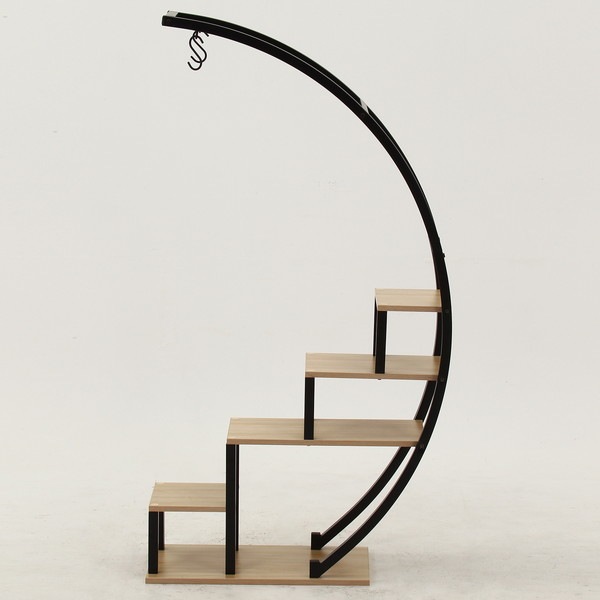 不二貿易 ディスプレイラック アーチ型KD BK 商品コード63753 【代引・日時指定・キャンセル不可・北海道沖縄離島配送不可】 -お取リ寄せ-