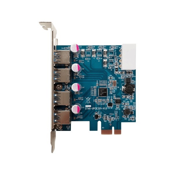 玄人志向 Renesas μPD720201搭載 USB3.2 Gen1(USB3.0) Type-A x4 インターフェース (PCI-Express x1接続) USB3.0RA-P4-PCIE 【キャンセル不可・北海道沖縄離島配送不可】