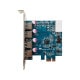 玄人志向 Renesas μPD720201搭載 USB3.2 Gen1(USB3.0) Type-A x4 インターフェース (PCI-Express x1接続) USB3.0RA-P4-PCIE 【キャンセル不可・北海道沖縄離島配送不可】