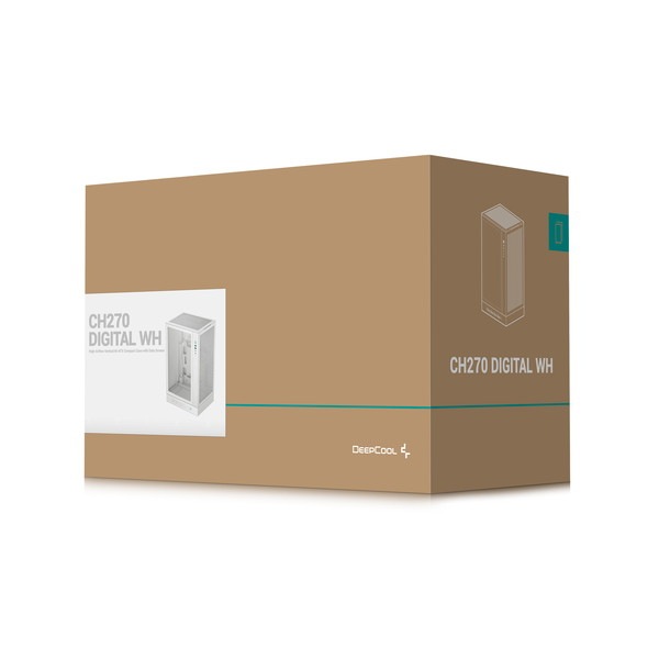DeepCool PC������ CH270 DIGITAL WH R-CH270-WHNDM0-G-1  Mini-ITX/Micro-ATX�б� �ߥ˥�� �ǥ�����ѥͥ� �ۥ磻�� �ڥ���󥻥��Բġ��̳�ƻ����Υ�������Բġ�