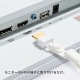 Pixio HDMIコネクタストラップ White ホワイト PXCSH1WH-O モニター下スペース活用 推し活 端子保護【キャンセル不可・北海道沖縄離島配送不可】