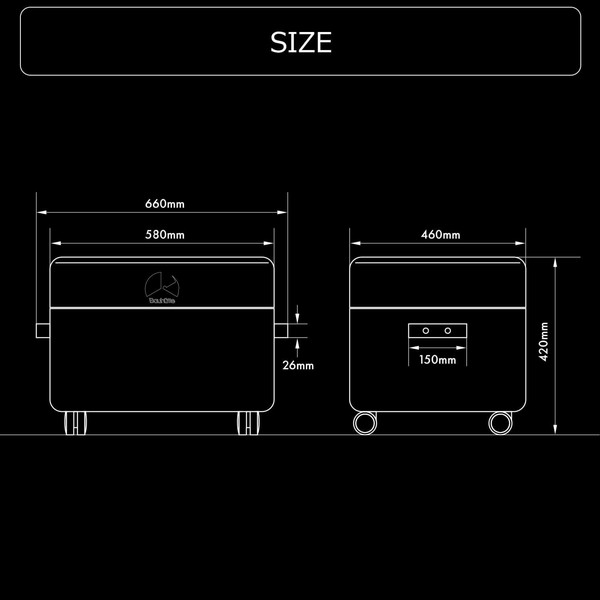 Bauhutte バウヒュッテ ストレージオットマン BOT-410-BK ブラック 黒 キャスター付き 収納付き ゲーミング 【代引・日時指定・キャンセル不可・北海道沖縄離島配送不可】 -メーカー直送- ※メーカー在庫残りわずか
