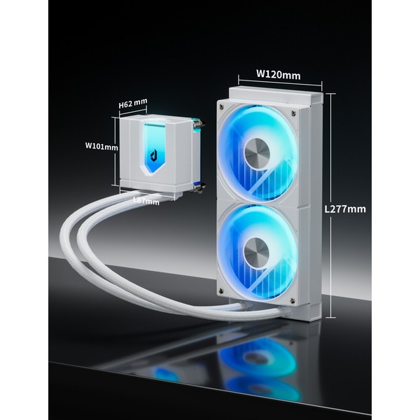 upHere 240mm水冷CPUクーラー E240TC 白 【キャンセル不可・北海道沖縄離島配送不可】