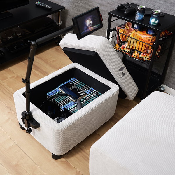 Bauhutte バウヒュッテ ストレージオットマン BOT-410-BK ブラック 黒 キャスター付き 収納付き ゲーミング 【代引・日時指定・キャンセル不可・北海道沖縄離島配送不可】 -メーカー直送- ※メーカー在庫残りわずか