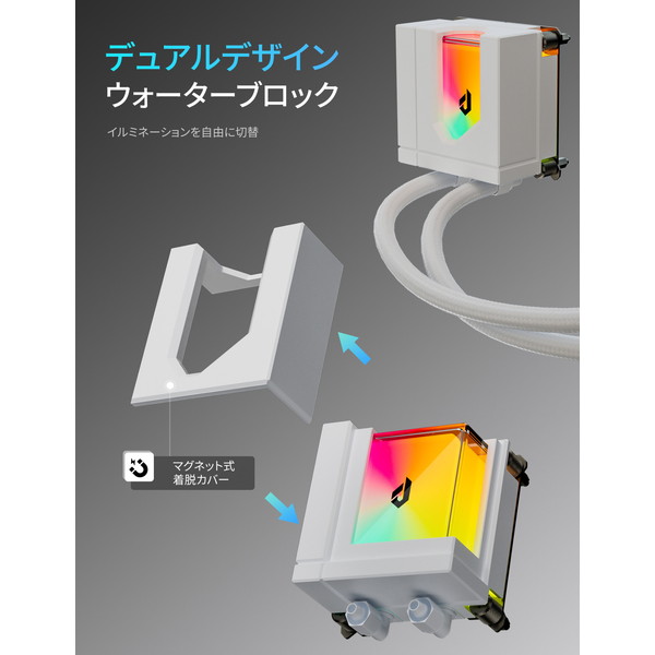 upHere 240mm水冷CPUクーラー E240TC 白 【キャンセル不可・北海道沖縄離島配送不可】