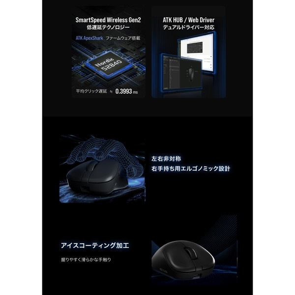 4529327899747 ワイヤレスゲーミングマウス ATK BLAZING SKY Z1