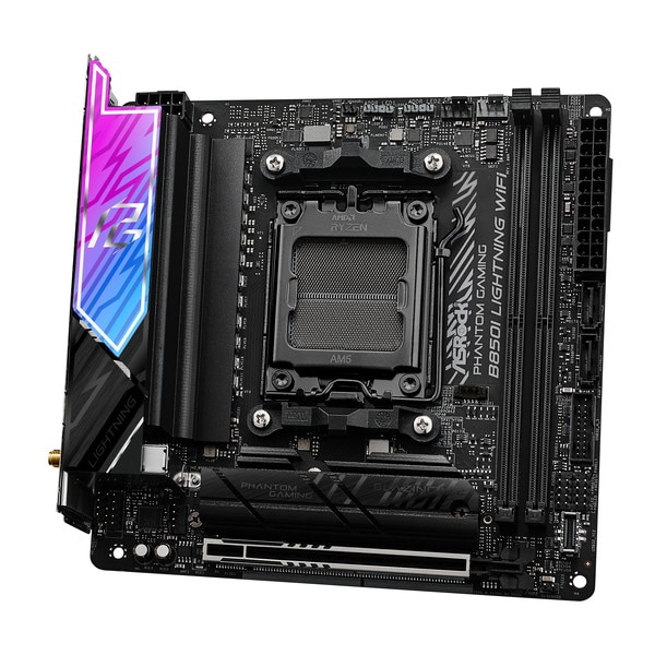 ASRock ޥܡ B850I Lightning WiFi AM5 AMD B850 Mini ITX DDR5 ڥ󥻥Բġ̳ƻΥԲġ