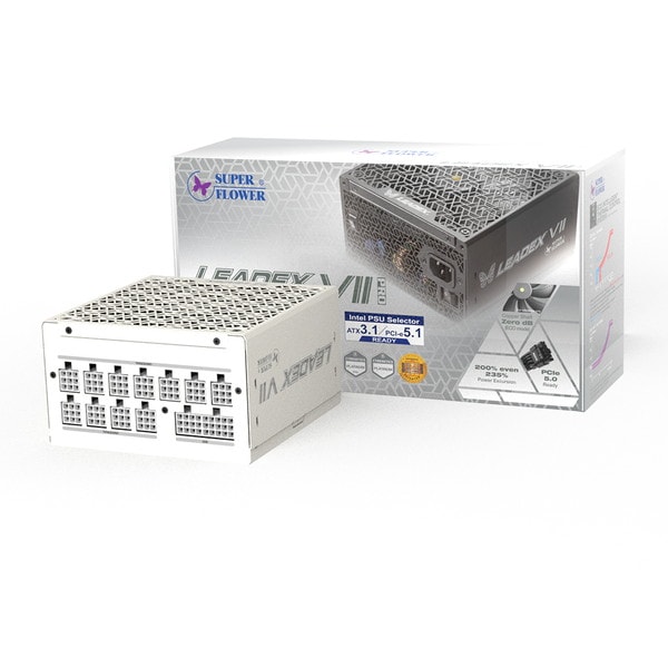 SUPER FLOWER ATX電源 LEADEX VII PLATINUM PRO 1000W WT SF-1000F14XP WT 80PLUS Platinum認証 CYBENETICS PLATINUM認証 ホワイト 白【キャンセル不可・北海道沖縄離島配送不可】