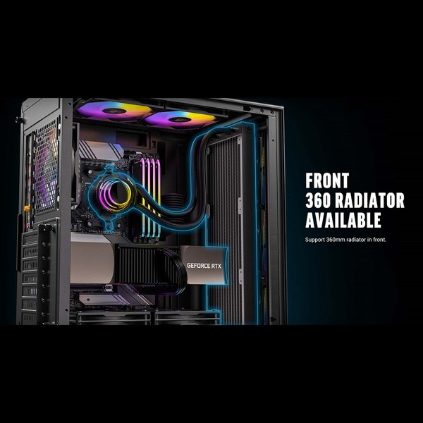 PCケース ENERMAXミドルタワーケース OSTROG Pink ECA3253-PW トップ