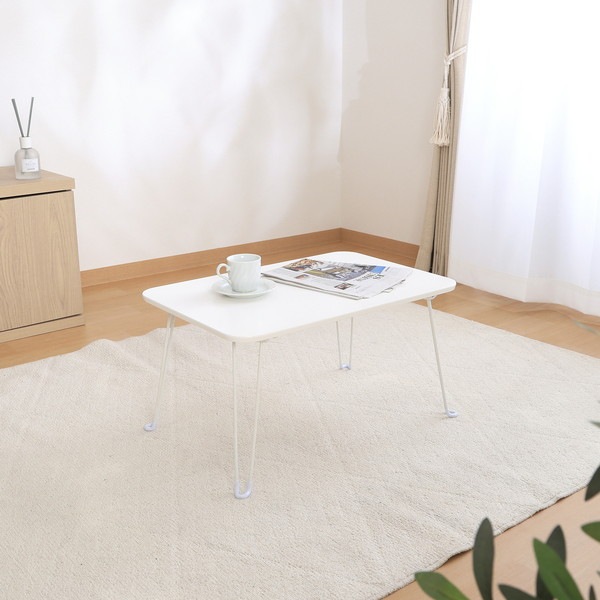 不二貿易 くすみカラーテーブル クレール 6040 ホワイト 商品コード85379 【代引・日時指定・キャンセル不可・北海道沖縄離島配送不可】 -お取リ寄せ-