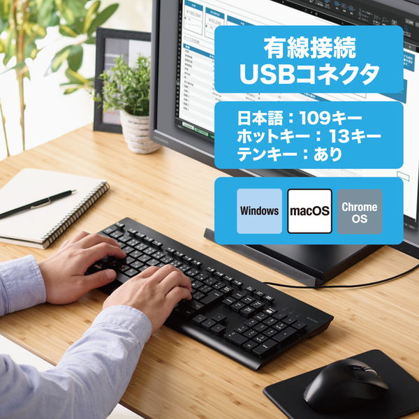 ELECOM ���쥳�� TK-WS01UMKBK �����ܡ��� ͭ�� USB-A ������(IPX5) ���֥�� �ƥ󥭡��դ� ���ѵ��߷� ���� ��Windows11 mac Chrome���б� �֥�å��ڥ���󥻥��Բġ��̳�ƻ����Υ�������Բġ�