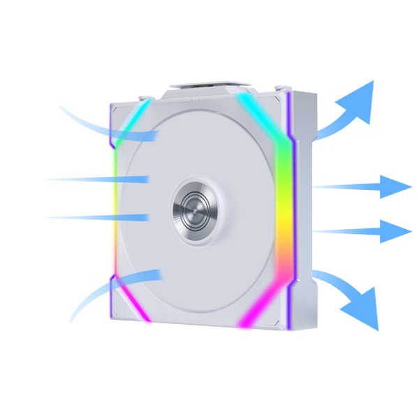 LIAN LI �磻��쥹 ARGB�ե��� UF-SL120-WLS-3W ���ž �ȥ�ץ�ѥå� 120mm �ۥ磻�� �ڥ���󥻥��Բġ��̳�ƻ����Υ�������Բġ�