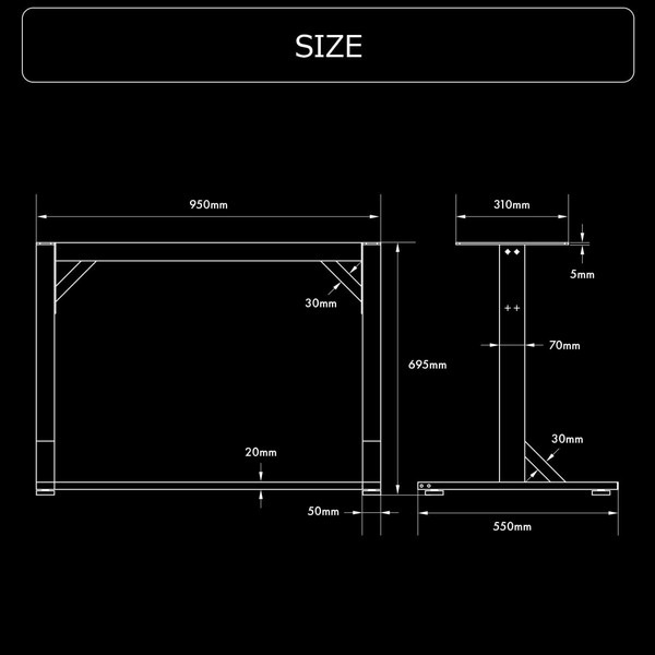 Bauhutte ゲーミングデスク ステーブル テーブル (脚部) BHD-ST-LEG-BK 揺れ軽減 耐荷重200kg 選べる天板 ブラック ※脚部と天板は別売りです 【代引・日時指定・キャンセル不可・北海道沖縄離島配送不可】 -メーカー直送- ※メーカー在庫潤沢