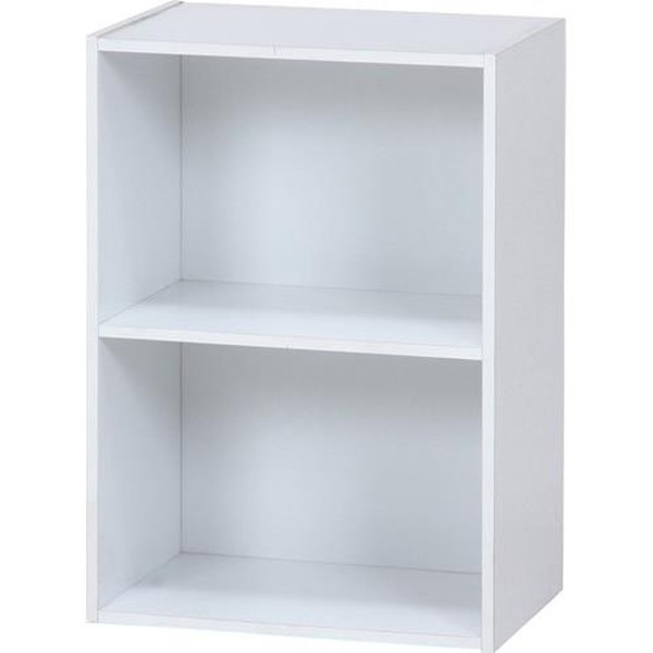 不二貿易 カラーボックス2段 WH HP643 商品コード96502【代引・日時指定・キャンセル不可・北海道沖縄離島配送不可】 -お取リ寄せ-