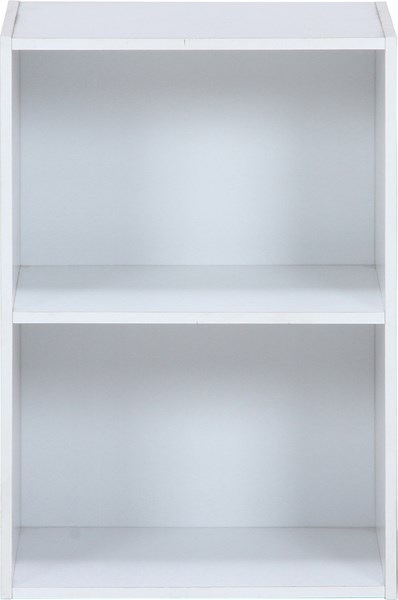 不二貿易 カラーボックス2段 WH HP643 商品コード96502【代引・日時指定・キャンセル不可・北海道沖縄離島配送不可】 -お取リ寄せ-