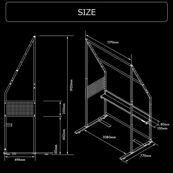 Bauhutte バウヒュッテ ベッドハンガーラック ブラック BHB-1000HR 【代引・日時指定・キャンセル不可・北海道沖縄離島配送不可】 -メーカー直送- ※メーカー在庫潤沢