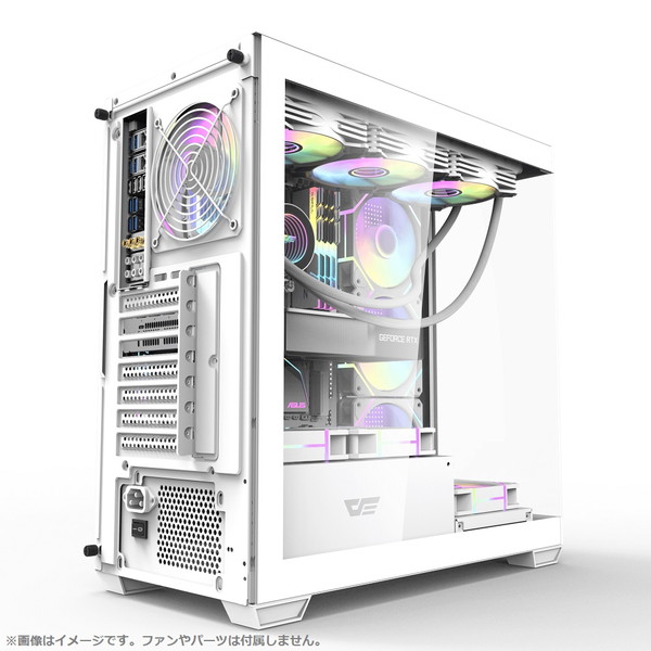 darkFlash PC������ DS900 White DS900-WHITE+TYPE-C �ߥɥ륿� �ԥ顼�쥹 ATX/Micro-ATX/Mini-ITX �ڥ���󥻥��Բġ��̳�ƻ����Υ�������Բġ� -������-