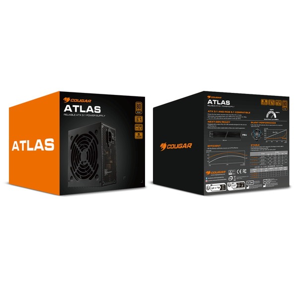 COUGAR PC�Ÿ���˥å� ATLAS 750 CGR VG-750 80PLUS BRONZE ǧ�� ATX3.1 ��� �����֥�ľ�դ��� 12V-2x6 ���ͥ������ 120mm �Ų��ե��� ���ܥ᡼������105���ǥ� �ݸ��ϩ��� 3ǯ�ݾ� ���������ڥ���󥻥��Բġ��̳�ƻ����Υ�������Բġ�