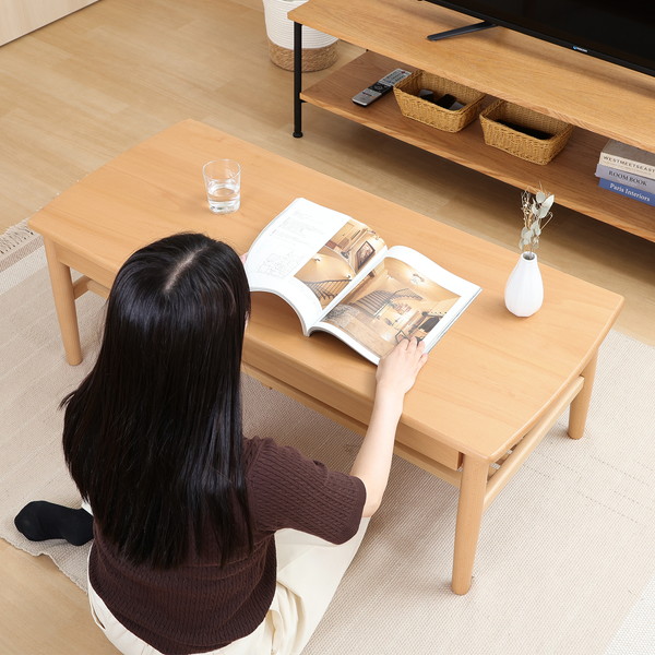 4953980291035 不二貿易 引出し棚付き センターテーブル カミュ