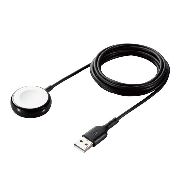ELECOM ���쥳�� MPA-AWAS20BK Apple Watch ( ���åץ륦���å� ) ���Ŵ� �����֥� USB-A 2m ���ѵ� Apple����ǧ���� ��series SE / 7 / 6 / 5 / 4 / 3 / 2 / 1 �б��� �֥�å��ڥ���󥻥��Բġ��̳�ƻ����Υ�������Բġ�