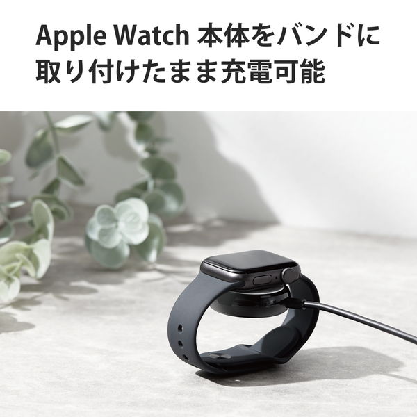 ELECOM ���쥳�� MPA-AWAS20BK Apple Watch ( ���åץ륦���å� ) ���Ŵ� �����֥� USB-A 2m ���ѵ� Apple����ǧ���� ��series SE / 7 / 6 / 5 / 4 / 3 / 2 / 1 �б��� �֥�å��ڥ���󥻥��Բġ��̳�ƻ����Υ�������Բġ�