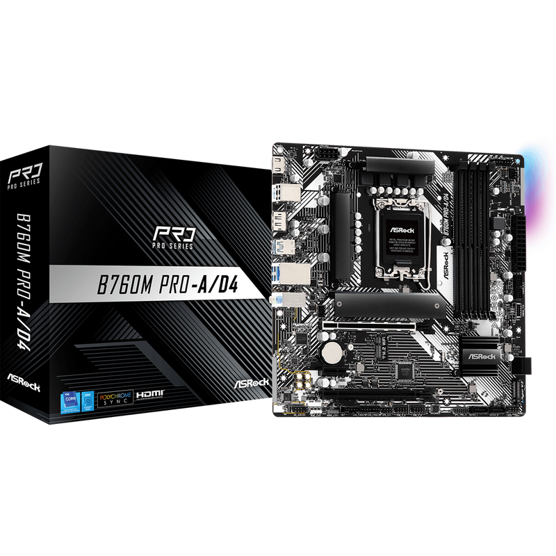 ASRock B760M Pro-A/D4��intel B760 �ޥ����ܡ��� m-ATX  �ڥ���󥻥��Բġ��̳�ƻ����Υ�������Բġ�