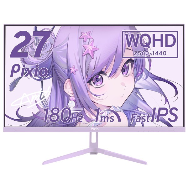 ゲーミングモニター Pixio PX278 Wave / Pastel Purple PX278WAVEPP-O 27インチ WQHD 180Hz 2560x1440 入力端子:HDMIx2/DPx1 液晶ディスプレイ Hamee株式会社 【キャンセル不可・北海道沖縄離島配送不可】