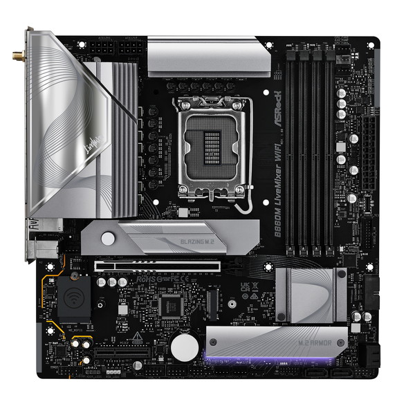 ASRock マザーボード B860M LiveMixer WiFi LGA1851 Intel B860 MircoATX DDR5 【キャンセル不可・北海道沖縄離島配送不可】